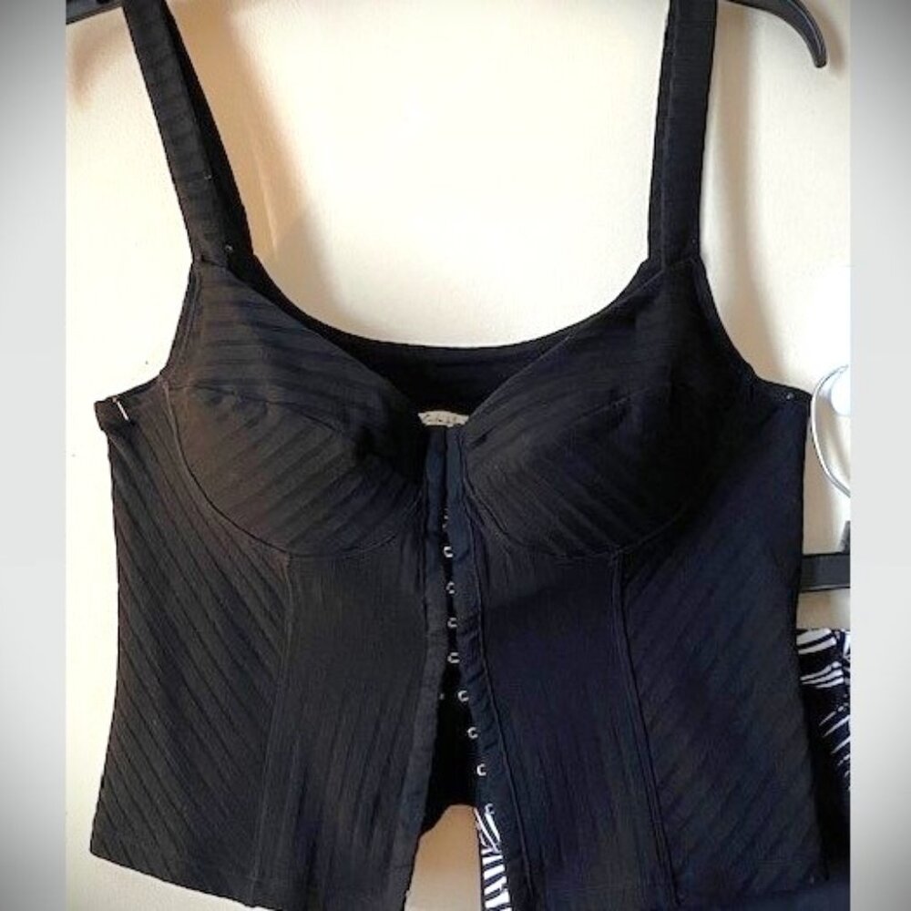 Free People Black Bustier Tank Top